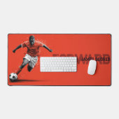 Joueur de football sur fond rouge (Clavier et souris)