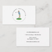 Joueur de golf - Carte de visite instructeur (Devant / Derrière)