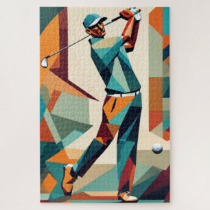 Joueur de golf Cubist Jigsaw Puzzle