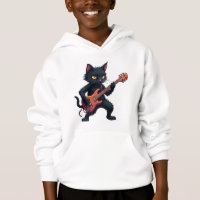 Joueur de guitare chat noir