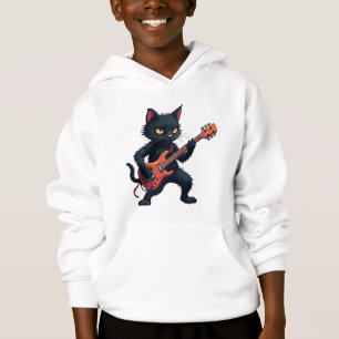 Joueur de guitare chat noir