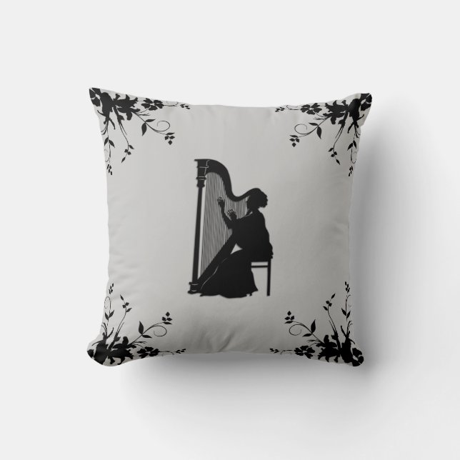 Joueur de harpe Oreiller décoratif (Recto)