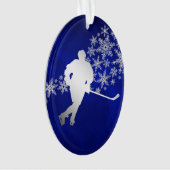 Joueur de hockey sur glace en argent bleu (devant)