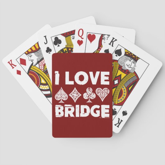Joueur de jeu de cartes de bridge que j'aime (dos)