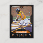 Joueur de la carte de commerce Orange & Black Foot (Devant)