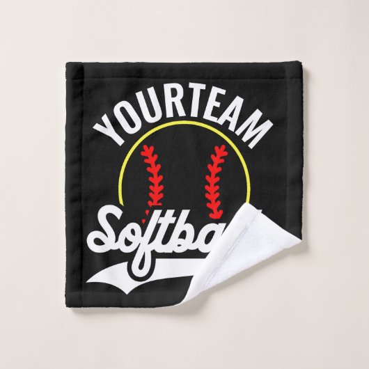 Joueur de l'équipe de softball AJOUTER UN NOM Ligu (Gant de toilette)