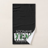 Joueur de l'équipe de volleyball AJOUTER LE NOM DE (Serviette à main)