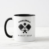 Joueur de Pickleball Nom personnalisé Coffee Mug (Gauche)