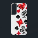 Joueur de poker Joueur de cartes de jouer costumes<br><div class="desc">Gris,  arrière - plan texturé avec des symboles de cartes à jouer polygonaux. Symboles de jeu de cartes,  coeur,  diamant,  pique et club.</div>