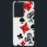 Joueur de poker Joueur de cartes de jouer costumes<br><div class="desc">Gris,  arrière - plan texturé avec des symboles de cartes à jouer polygonaux. Symboles de jeu de cartes,  coeur,  diamant,  pique et club.</div>