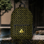 Joueur de poker Monogram Club Black Gold Card<br><div class="desc">Ce luxueux sac à dos personnalisé a une carte à jouer en motif noir et faux or (imprimé), avec votre monogramme sur un club d'or au centre de la poche avant. Célébrez votre amour des jeux de cartes avec ce design élégant et personnalisé. Utilisez le modèle facile à personnaliser. Trouver...</div>