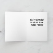 Joueur de rugby - carte d'anniversaire femelle (Intérieur)