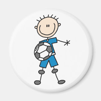 Joueur de soccer bleu Magnet
