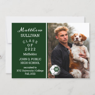 Joueur de soccer Faire-part d'obtention d'un diplô