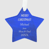 Joueur de soccer Silver Snowflake sur Blue (dos)