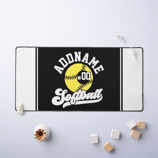 Joueur de softball personnalisé AJOUTER LE NOM Équ (Tableau pour enfants)