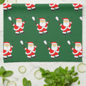 Joueur de squash Serviette de Noël (Plié)