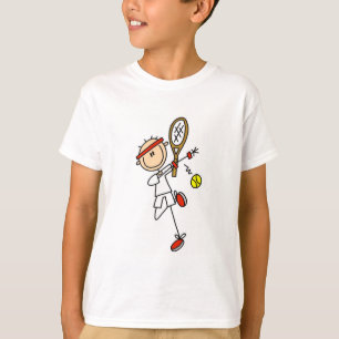 Joueur de Tennis avec T-shirts et cadeaux Racquet