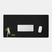 Joueur de tennis d'or Silhouette Monogramme sur no (Clavier et souris)
