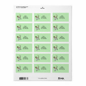 Joueur de tennis masculin étiquette de adresse (Feuille entière)