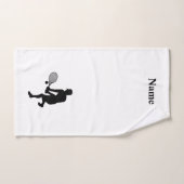 Joueur de tennis masculin Silhouette Serviette à m (Serviette à main)