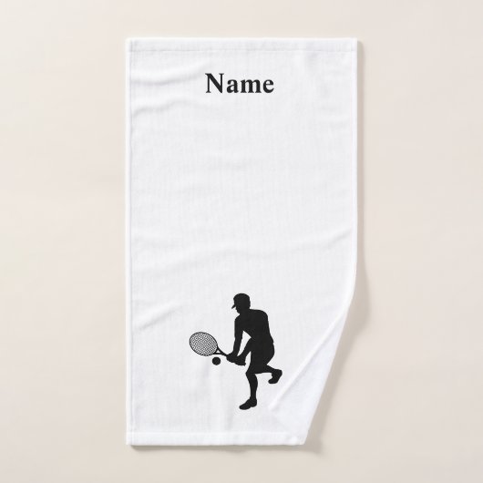 Joueur de tennis masculin Silhouette Serviette à m (Serviette à main)
