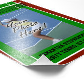 Joueur de tennis personnalisé photo Modèle frontal (Coin)