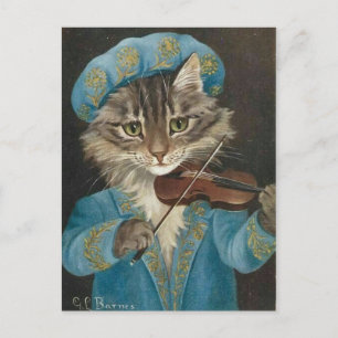 Joueur de violon chat briefkaart