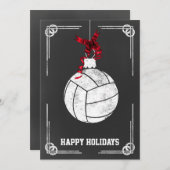 Joueur de volley-ball en tableau noir Cartes de No (Devant / Derrière)