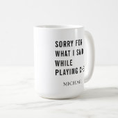 Joueur d'échecs Mug de café personnalisé (Devant droit)