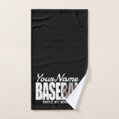 Joueur d'équipe de baseball rétro AJOUTER NOM Pins (Serviette à main)