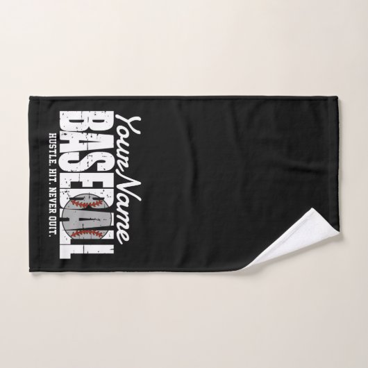 Joueur d'équipe de baseball rétro AJOUTER NOM Pins (Serviette à main)