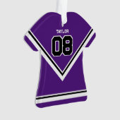 Joueur Jersey Numéro Nom Purple & Blanc Noël (devant)