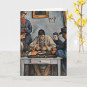 Joueurs de cartes Paul Cezanne Peinture Art (Fleur jaune)