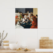 Joueurs de cartes - Poster d'art fine Lucas van Le (Cuisine)
