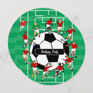 Joueurs de football Invitations de fête d'annivers