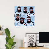 Joueurs de rugby - Impression d'art en toile (Bureau à domicile)