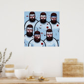 Joueurs de rugby - Impression d'art en toile (Cuisine)