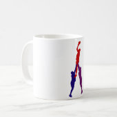 Joueurs de Rugby Lineout Sport Mug (Devant gauche)