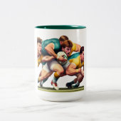 Joueurs de rugby Mug à deux tons (Centre)