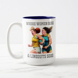 Joueurs de rugby Mug à deux tons
