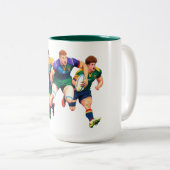 Joueurs de rugby Mug à deux tons (Devant droit)
