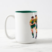 Joueurs de rugby Mug à deux tons (Gauche)