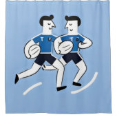 Joueurs de rugby rideau de douche (Devant)