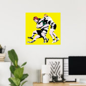 Joueurs de rugby - Rugby Peinture Impression (Bureau à domicile)