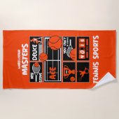 Joueurs de tennis en fauteuil roulant Serviette de (Devant)