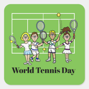 Joueurs de tennis et Stickers de court ou Tags de 