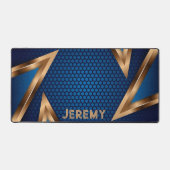 Joueurs personnalisés Cuivre bleu Abstrait (Recto)