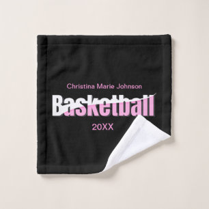 Joueuse de basket-ball de fille Typographie rose