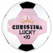 Joueuse de football personnalisée rose souvenir fé